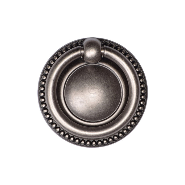 Classic Beaded Ring Pull Distressed Pewter Finish
 - TK2212-050-DPW - Choice Handles