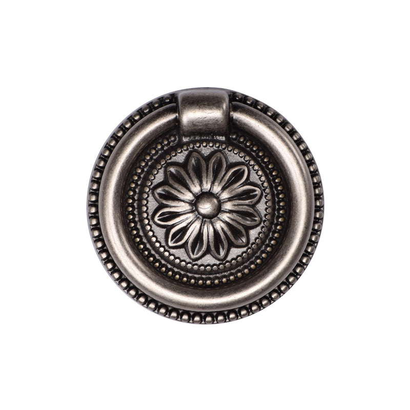 Floral Ring Pull 47mm Distressed Pewter Finish
 - TK2224-047-DPW - Choice Handles