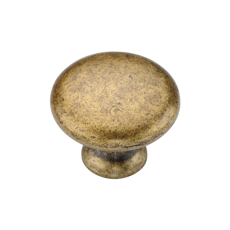 Classic Round Knob 30mm Distressed Brass Finish
 - TK4226-030-DBS - Choice Handles