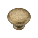 Classic Round Knob 35mm Distressed Brass Finish
 - TK4226-035-DBS - Choice Handles