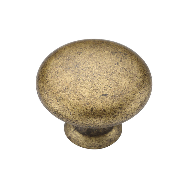 Classic Round Knob 35mm Distressed Brass Finish
 - TK4226-035-DBS - Choice Handles