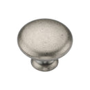 Classic Round Knob 35mm Distressed Pewter Finish
 - TK4226-035-DPW - Choice Handles