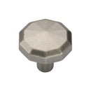 Octagonal Cabinet Knob Distressed Pewter Finish
 - TK4231-032-DPW - Choice Handles