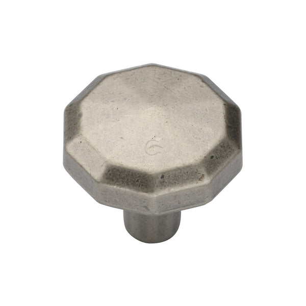 Octagonal Cabinet Knob Distressed Pewter Finish
 - TK4231-032-DPW - Choice Handles