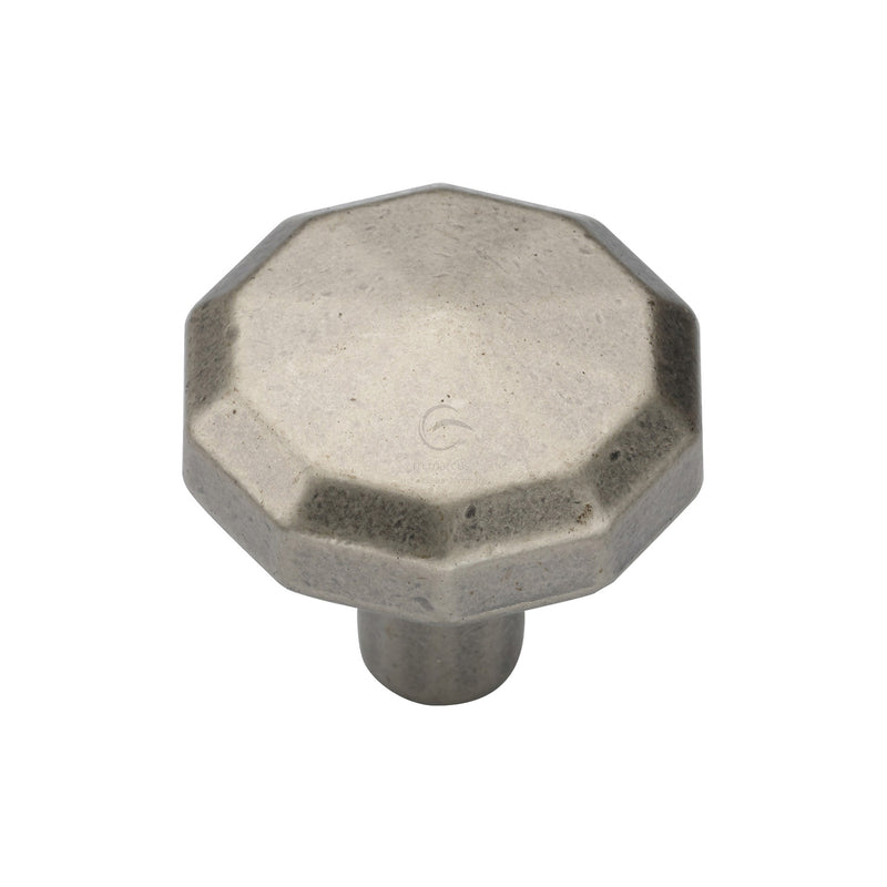 Octagonal Cabinet Knob Distressed Pewter Finish
 - TK4231-032-DPW - Choice Handles