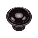 Black Domed Cabinet Knob 40mm Matt Bronze Finish
 - TK4316-040-LBN - Choice Handles
