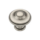 Round Domed Cabinet Knob 30mm Distressed Pewter Finish
 - TK4408-030-DPW - Choice Handles