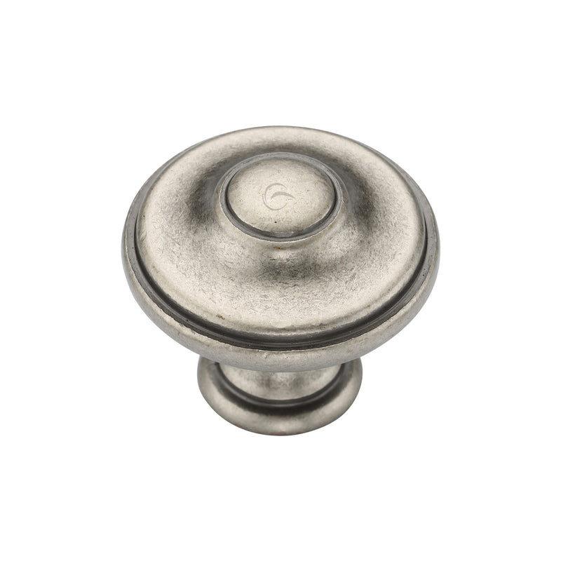 Round Domed Cabinet Knob 30mm Distressed Pewter Finish
 - TK4408-030-DPW - Choice Handles