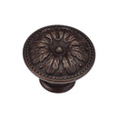 Floral Round Knob 35mm Matt Bronze Finish
 - TK4479-035-LBN - Choice Handles