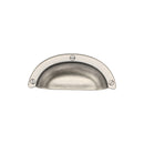 Drawer Cup Pull with Faux Screws Distressed Pewter Finish
 - TK5120-064-DPW - Choice Handles