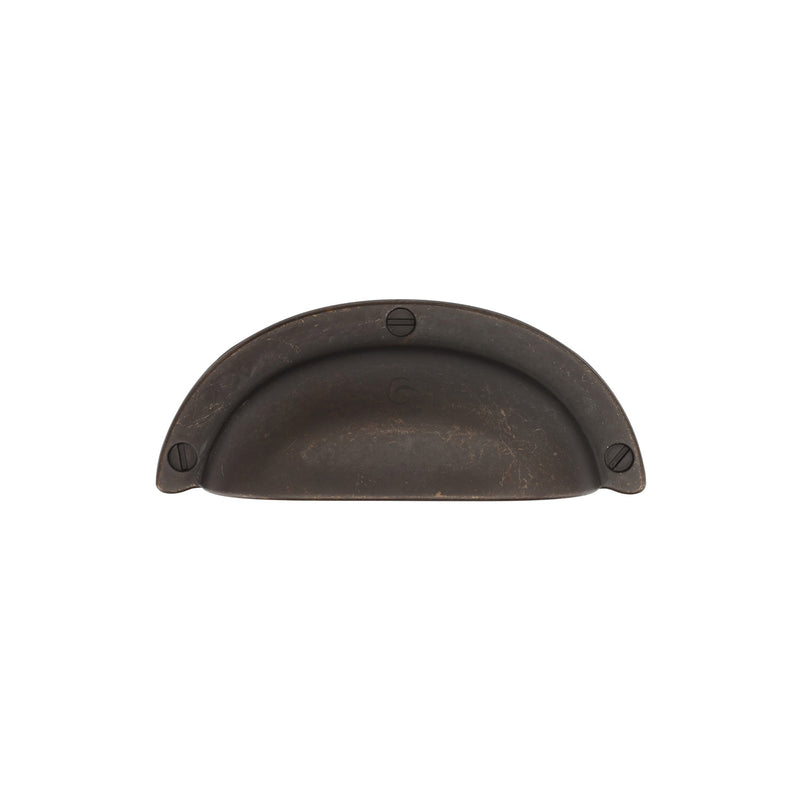 Drawer Cup Pull with Faux Screws Matt Bronze Finish
 - TK5120-064-LBN - Choice Handles