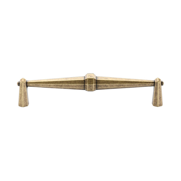 Octagonal Cabinet Pull 160mm CTC Distressed Brass Finish
 - TK5231-160-DBS - Choice Handles