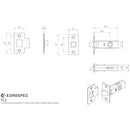 Carlisle Brass - 64mm Tubular Latch - 8mm Follower - Nickel Plated - Nickel Plate - TL2 - Choice Handles