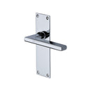 Heritage Brass Door Handle Lever Latch Trident Design Polished Chrome Finish - TRI1310-PC - Choice Handles