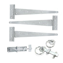 Spira Brass - 18" 450mm Twist Ring Gate Ironmongery Kit  - Zinc - 9118 - Choice Handles