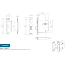 Eurospec - Universal Replacement 3 Lever Sashlock 76mm - Satin Stainless Steel - URLS5330SSS - Choice Handles