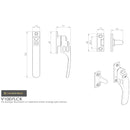 Carlisle Brass - Locking Casement Fastener with Night Vent - Polished Brass - V1007LCK - Choice Handles