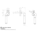 Carlisle Brass - Cranked Locking Espag. Handle Left Hand 110mm - Polished Chrome - V1008LHCP - Choice Handles