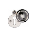 Heritage Brass Covered Keyhole Round Polished Nickel finish - V1020-PNF - Choice Handles