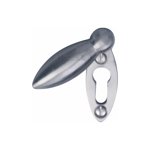 Heritage Brass Covered Keyhole Oval Satin Chrome finish - V1022-SC - Choice Handles