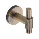 Heritage Brass Knurled Bar Hook-Antique Brass Finish
 - V1042-AT