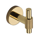 Heritage Brass Knurled Bar Hook-Polished Brass Finish - V1042-PB