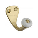 Heritage Brass Single Robe Hook Satin Brass Finish - V1044-SB - Choice Handles