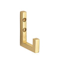 Square Single Robe Hook Polished Brass finish - V1045-PB