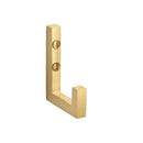 Square Single Robe Hook Satin Brass finish - V1045-SB