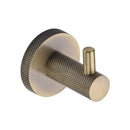 Heritage Brass Knurled Hook with Peg-Antique Brass Finish - V1046-AT