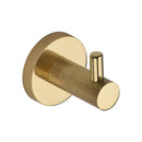 Heritage Brass Knurled Hook with Peg-Polished Brass Finish - V1046-PB