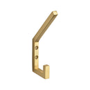 Heritage Brass Square Double Robe Hook Polished Brass finish - V1055-PB