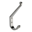Heritage Brass Square Double Robe Hook Polished Chrome finish - V1055-PC