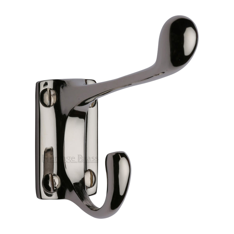 Heritage Brass Hat & Coat Hook Polished Nickel - V1056-PNF - Choice Handles