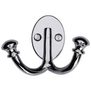 Heritage Brass Ball Double Robe Hook Polished Chrome finish - V1063-PC