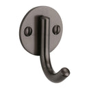 Heritage Brass Single Robe Hook Matt Bronze Finish - V1064-MB - Choice Handles