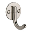 Heritage Brass Single Robe Hook Polished Nickel - V1064-PNF - Choice Handles