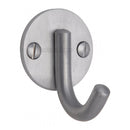 Heritage Brass Single Robe Hook Satin Chrome finish - V1064-SC - Choice Handles