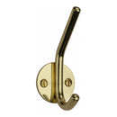 Heritage Brass Hat & Coat Hook Polished Brass finish - V1065-PB - Choice Handles