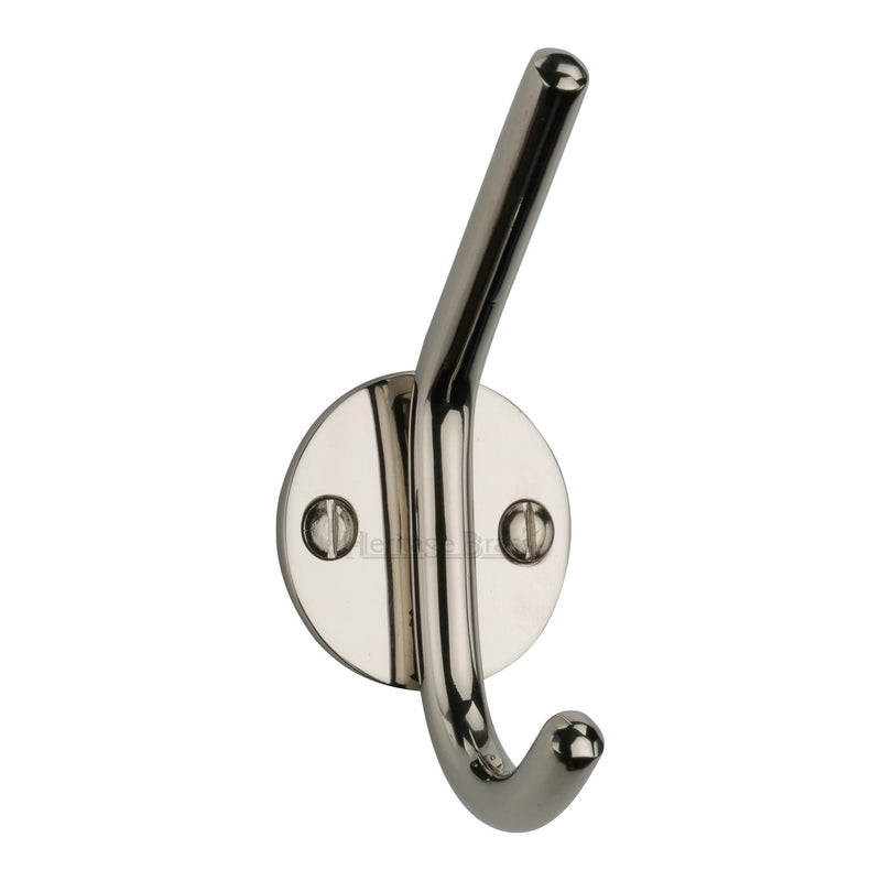 Heritage Brass Hat & Coat Hook Polished Nickel - V1065-PNF - Choice Handles