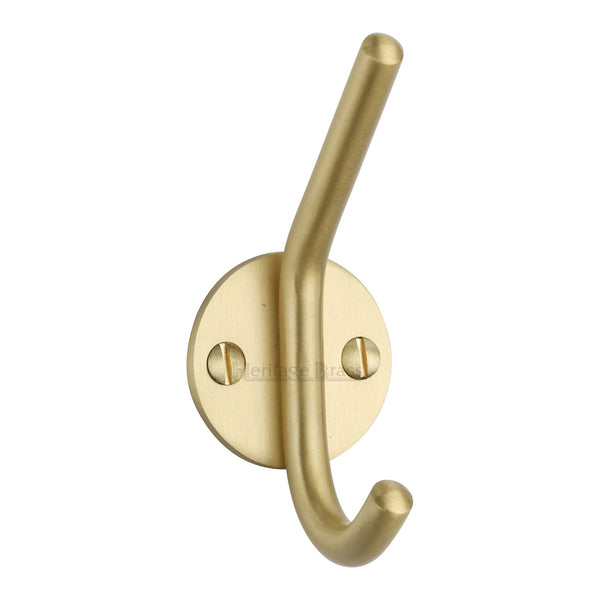 Heritage Brass Hat & Coat Hook Satin Brass Finish - V1065-SB - Choice Handles