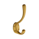Heritage Brass Classic Hat &amp; Coat Hook Satin Brass finish
 - V1068 142-SB