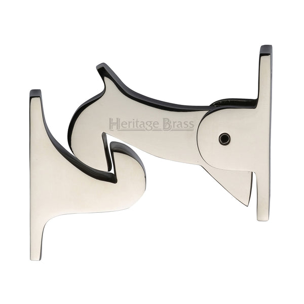Heritage Brass Door Holder Gravity Design Polished Nickel - V1074-PNF