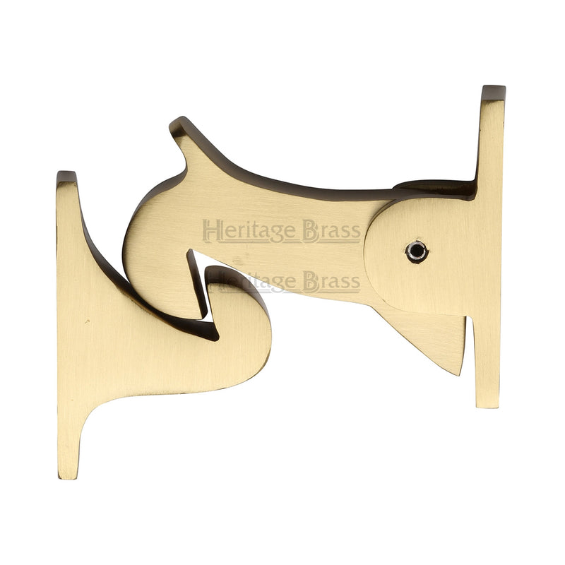 Heritage Brass Door Holder Gravity Design Satin Brass Finish - V1074-SB