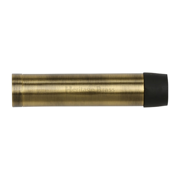 Heritage Brass Cylindrical Door Stop Without Rose 64mm Antique Finish - V1081 64-AT