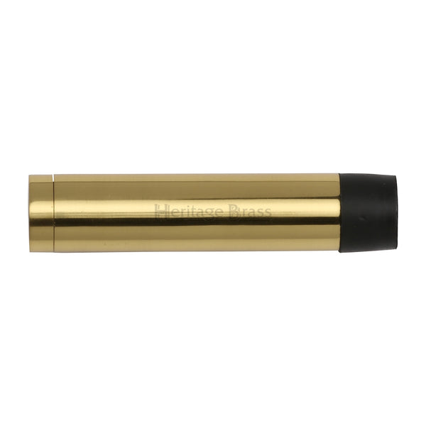 Heritage Brass Cylindrical Door Stop Without Rose 64mm Polished Brass Finish - V1081 64-PB