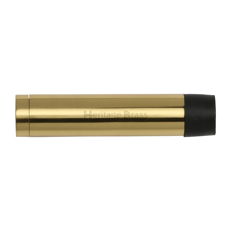 Heritage Brass Cylindrical Door Stop Without Rose 64mm Polished Brass Finish - V1081 64-PB