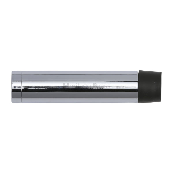 Heritage Brass Cylindrical Door Stop Without Rose 64mm Polished Chrome Finish - V1081 64-PC