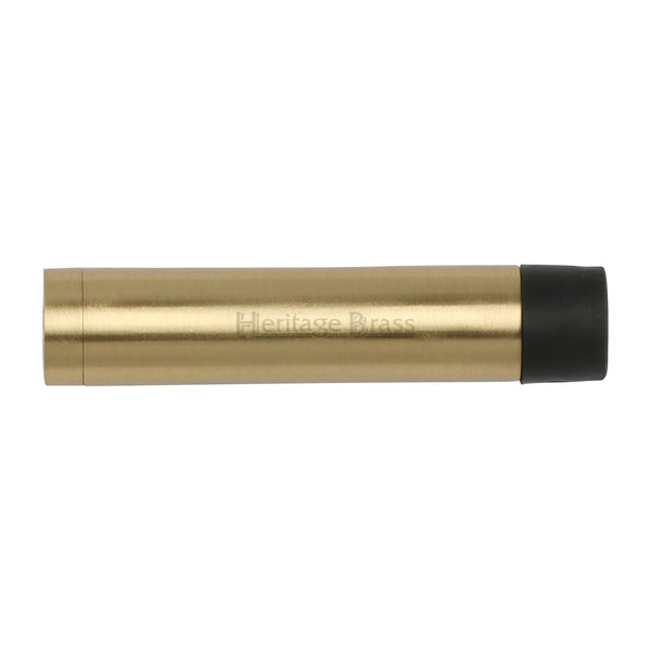 Heritage Brass Cylindrical Door Stop Without Rose 64mm Satin Brass Finish - V1081 64-SB