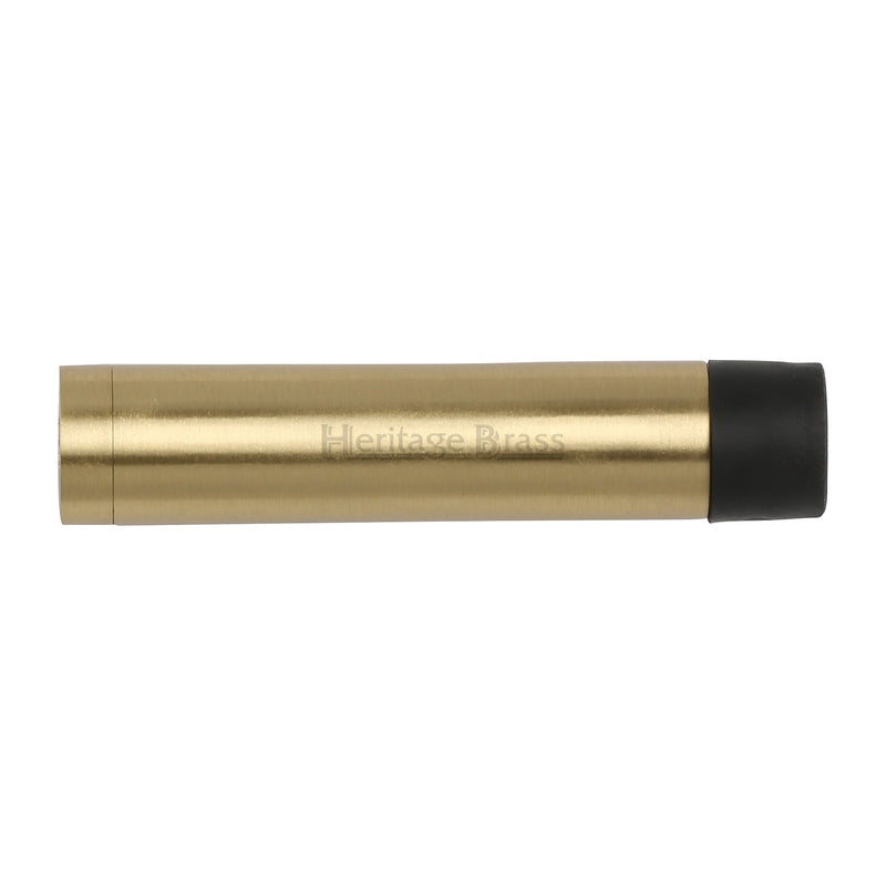 Heritage Brass Cylindrical Door Stop Without Rose 64mm Satin Brass Finish - V1081 64-SB